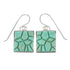 Southwest Turquoise Genuine Sterling Silver Hook Dangle Earrings QX76647
